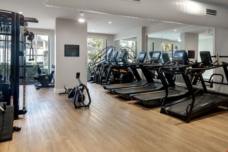 State-of-the-art fitness center with cardio equipment