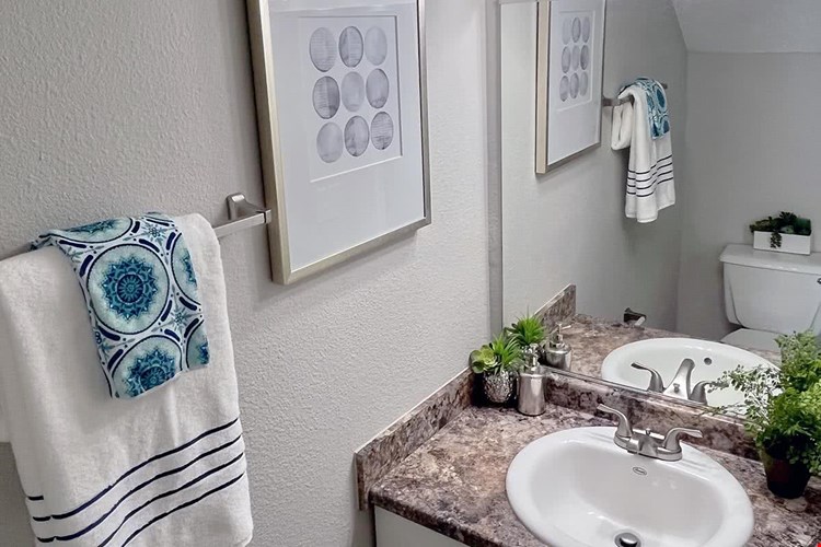 Select floor plans feature a half bath.