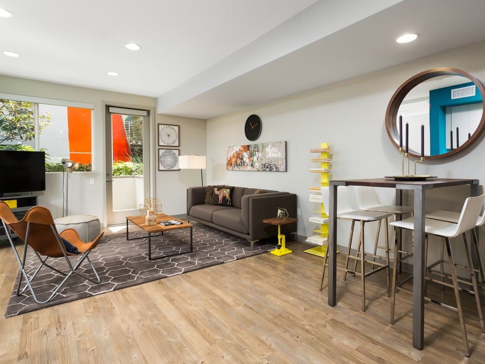 One bedroom living room