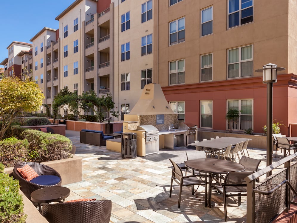 Phase I Courtyard with Barbecue Grills and Dining Area