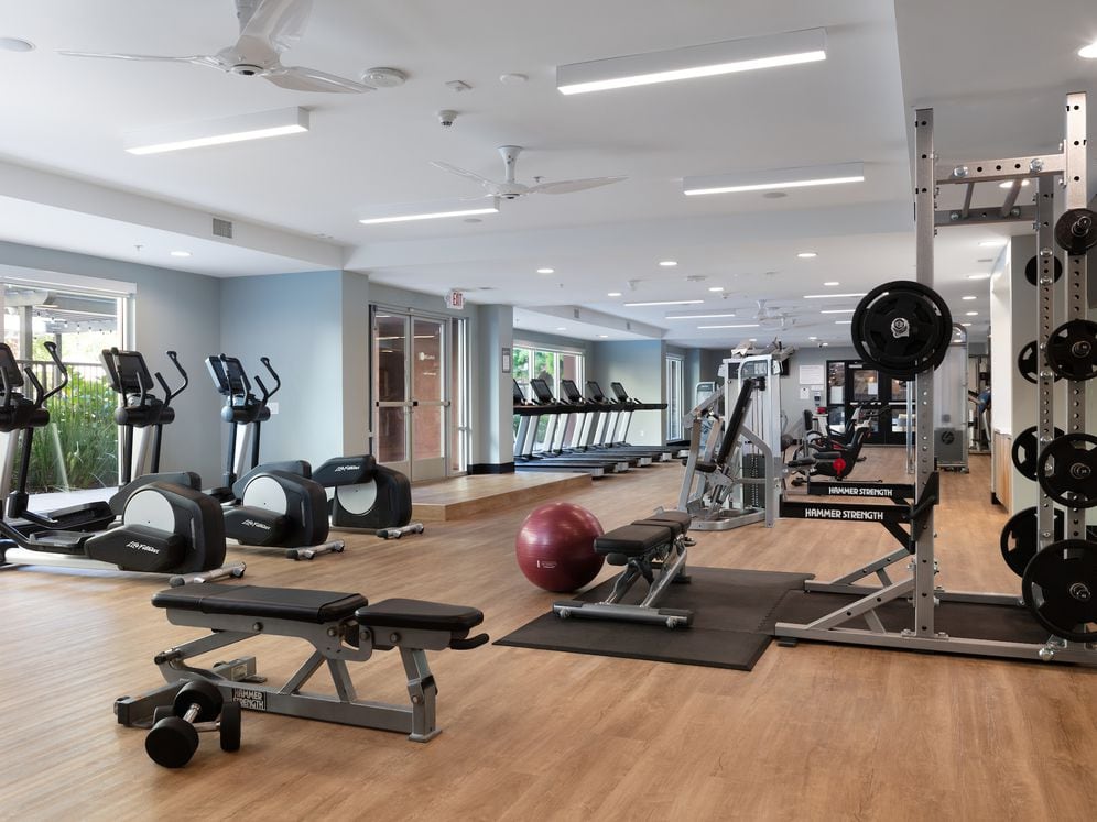 Fitness center with cardio and strength equipment
