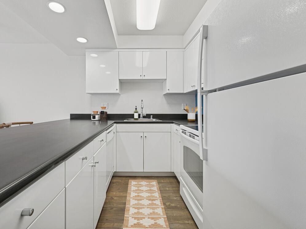 Modern kitchens with hard surface flooring