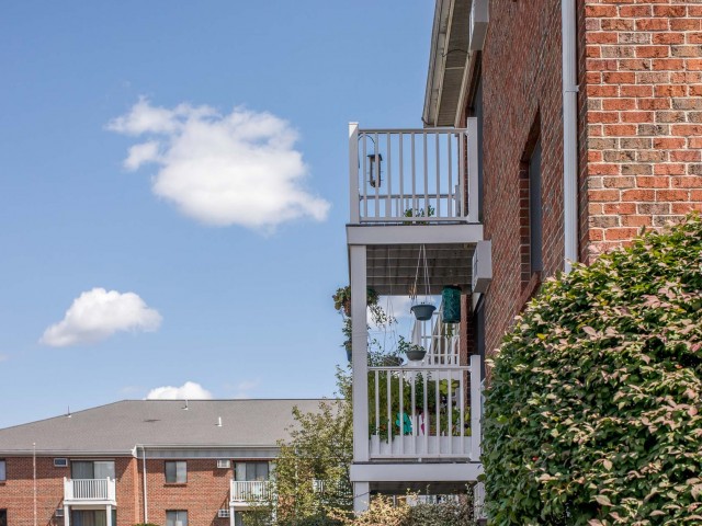 Private balconies or a patio for every apartment