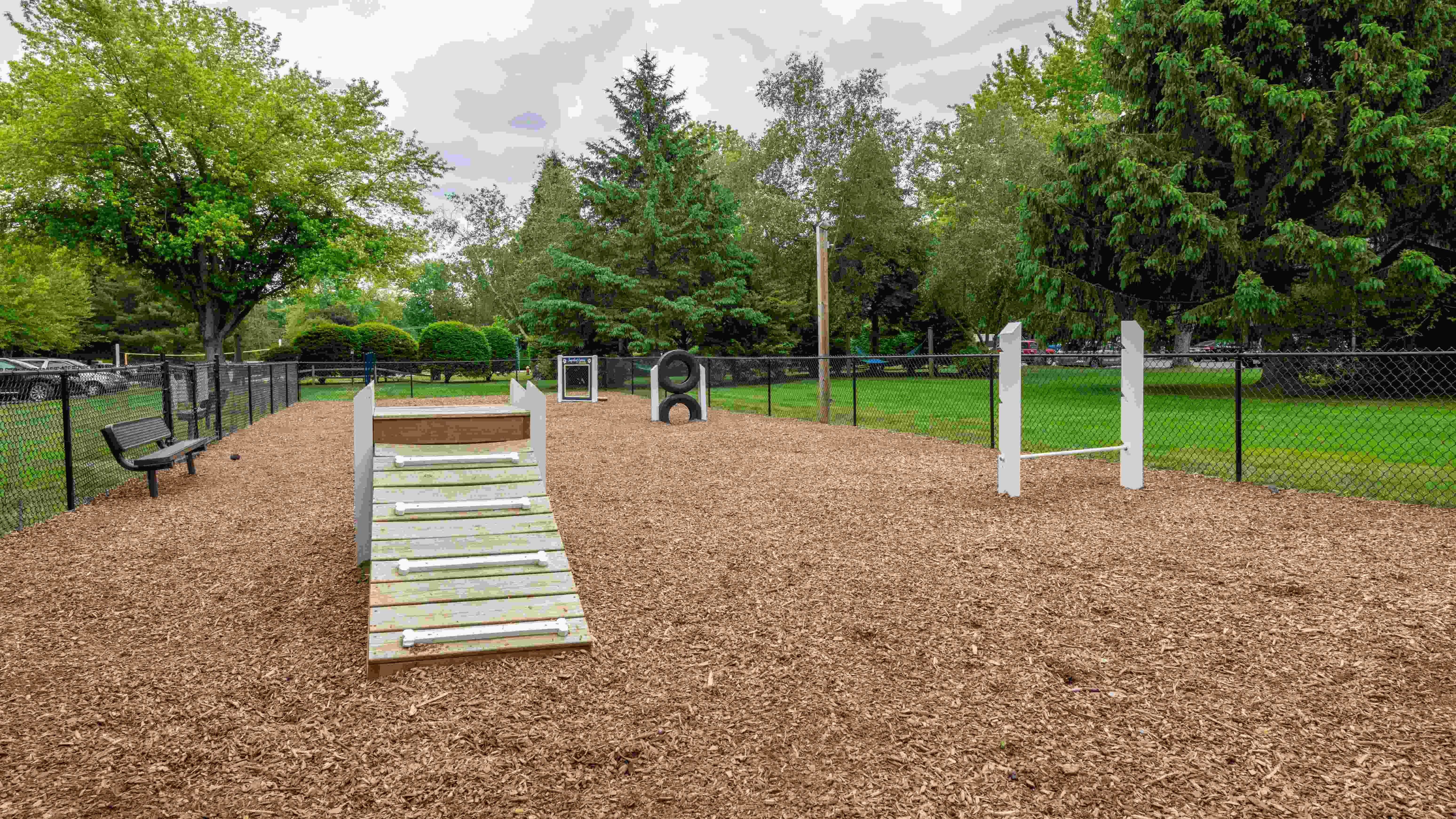 Furry friends can have a blast in our off-leash dog park right in our pet-friendly community. 