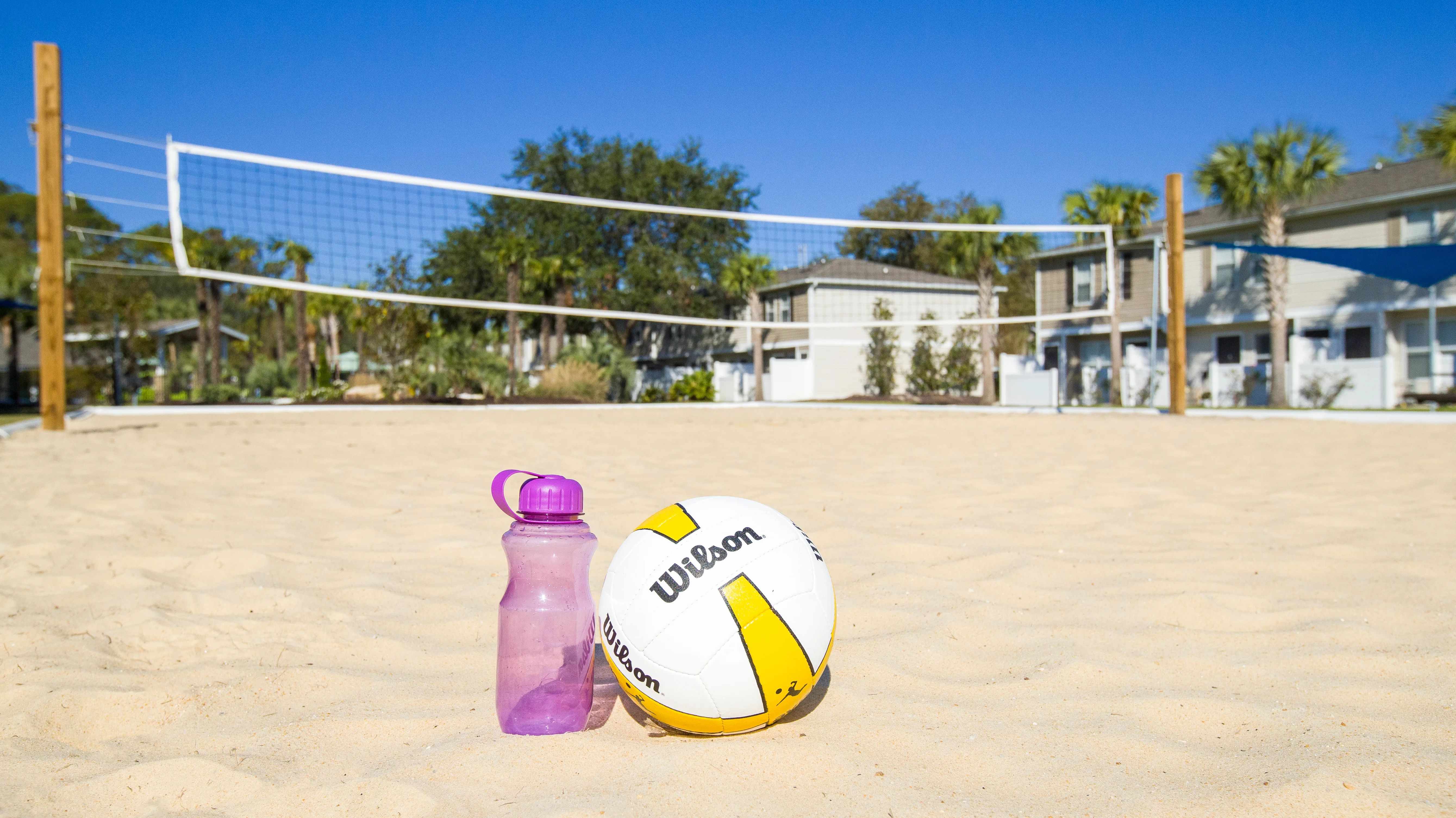 Get in a game with friends at our sandy volleyball court – a sun-soaked playground.