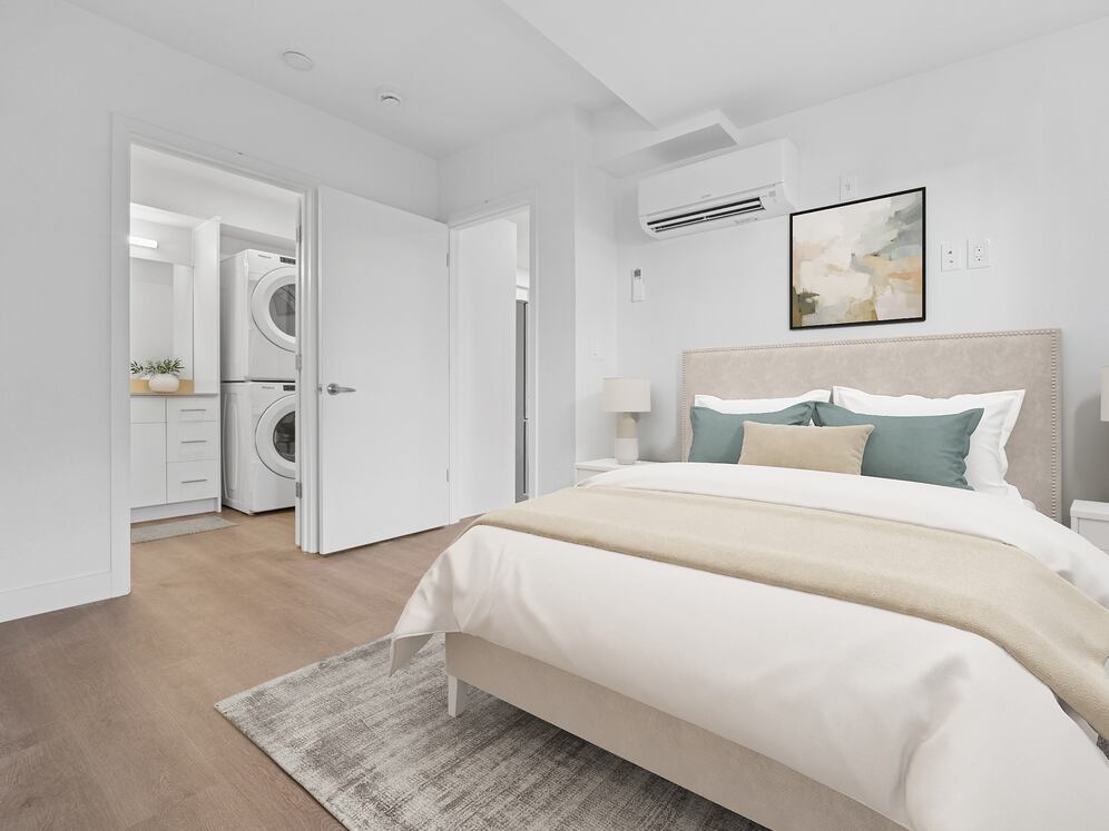 Renovated Package bedroom with hard surface flooring