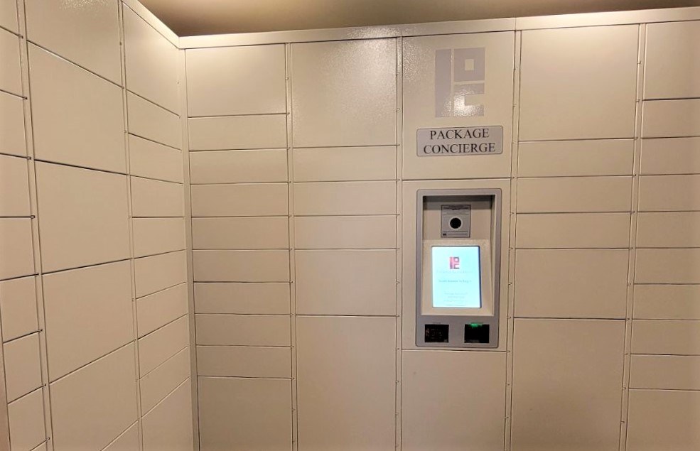 Package Concierge package lockers keep your packages secure and offers timely notifications straight to your phone for efficient pick up.