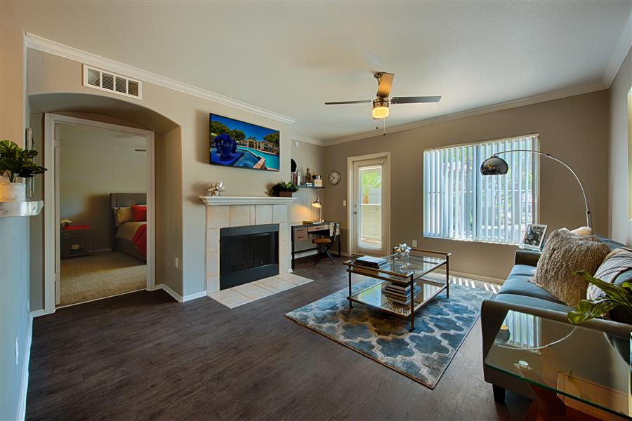 Living Room with Fireplace