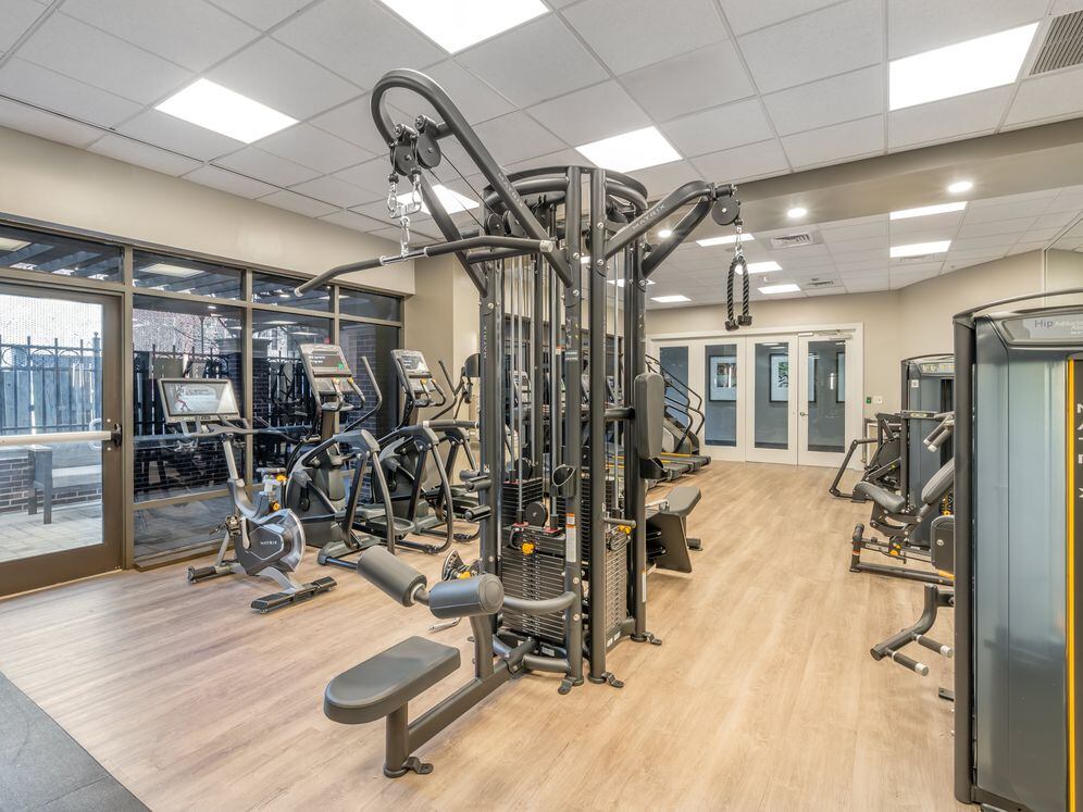 Fitness center with cardio and strength equipment