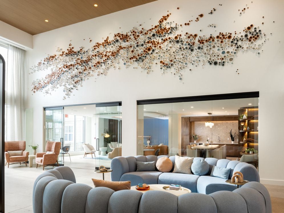 Lounge with multiple seating areas