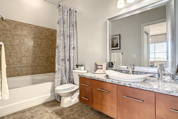 Master bedrooms also feature a master bathroom.