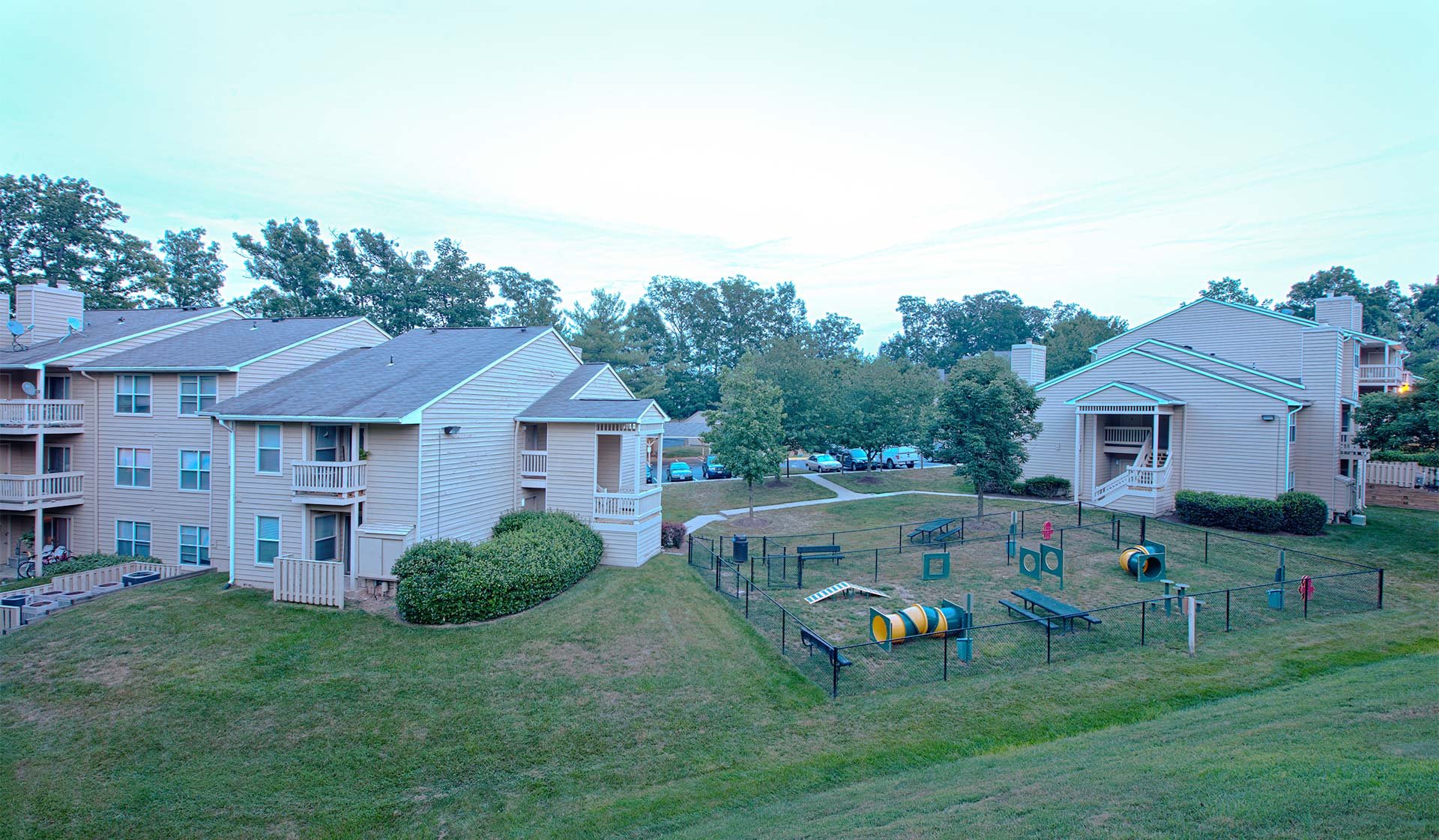 Pet-friendly apartments and outdoor Bark Park