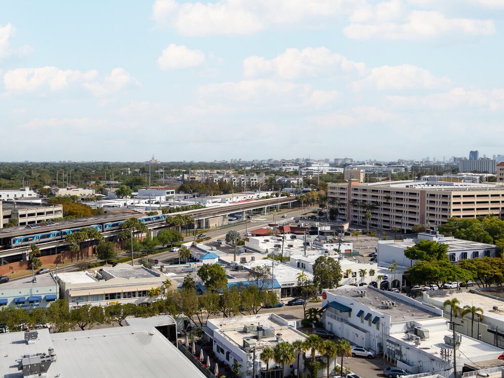 View from community showing proximity to metrorail