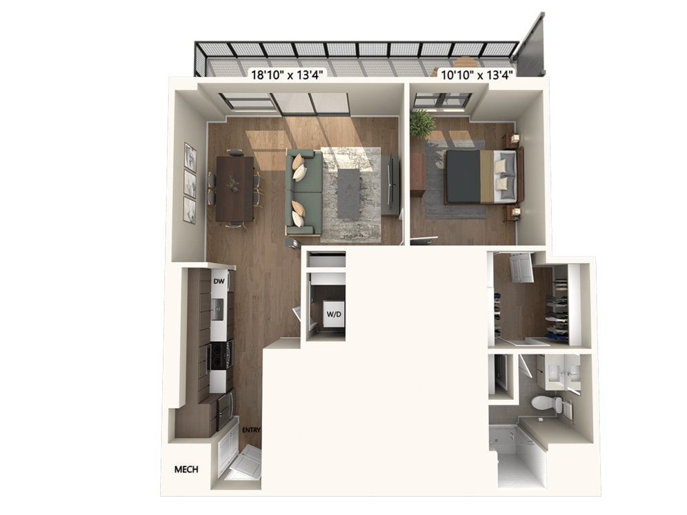 Upgrade Collection II | One-Bedroom, One-Bath (812 sq ft) A8