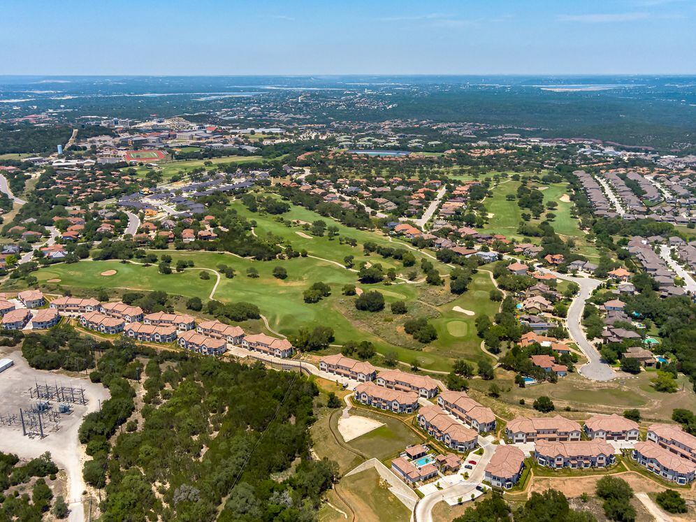 Building exterior with golf course views