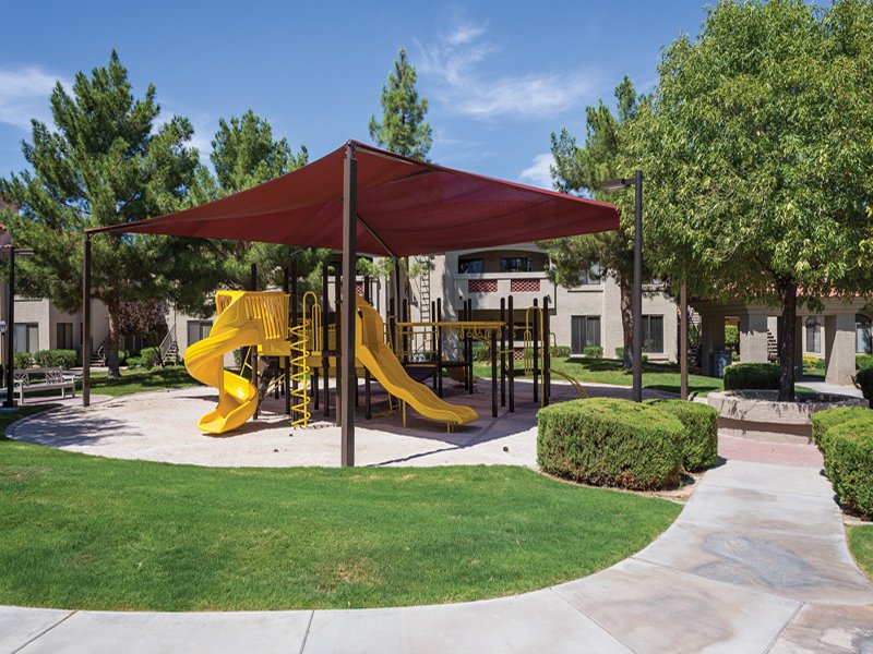 On-site childrens playground for outdoor activity