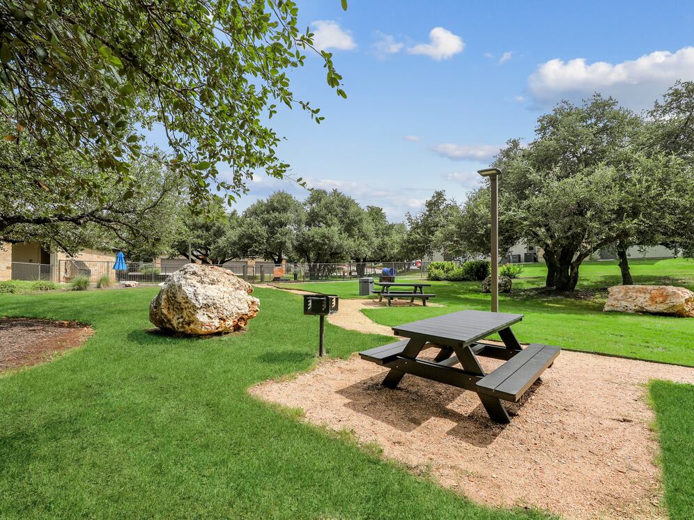 Courtyard with grill area