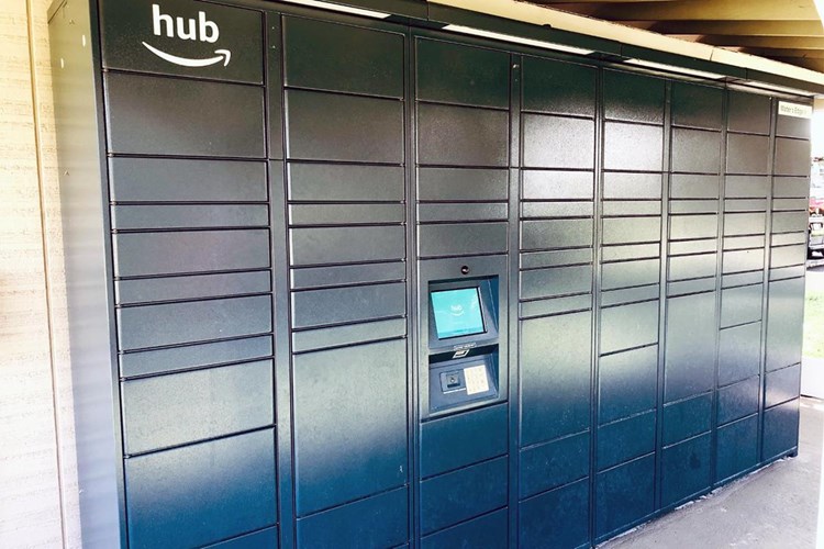 Your packages will be easily accessible and secured in our new Amazon HUB package lockers!