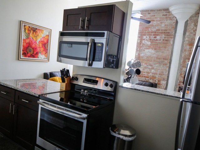 Kitchen open to the living room