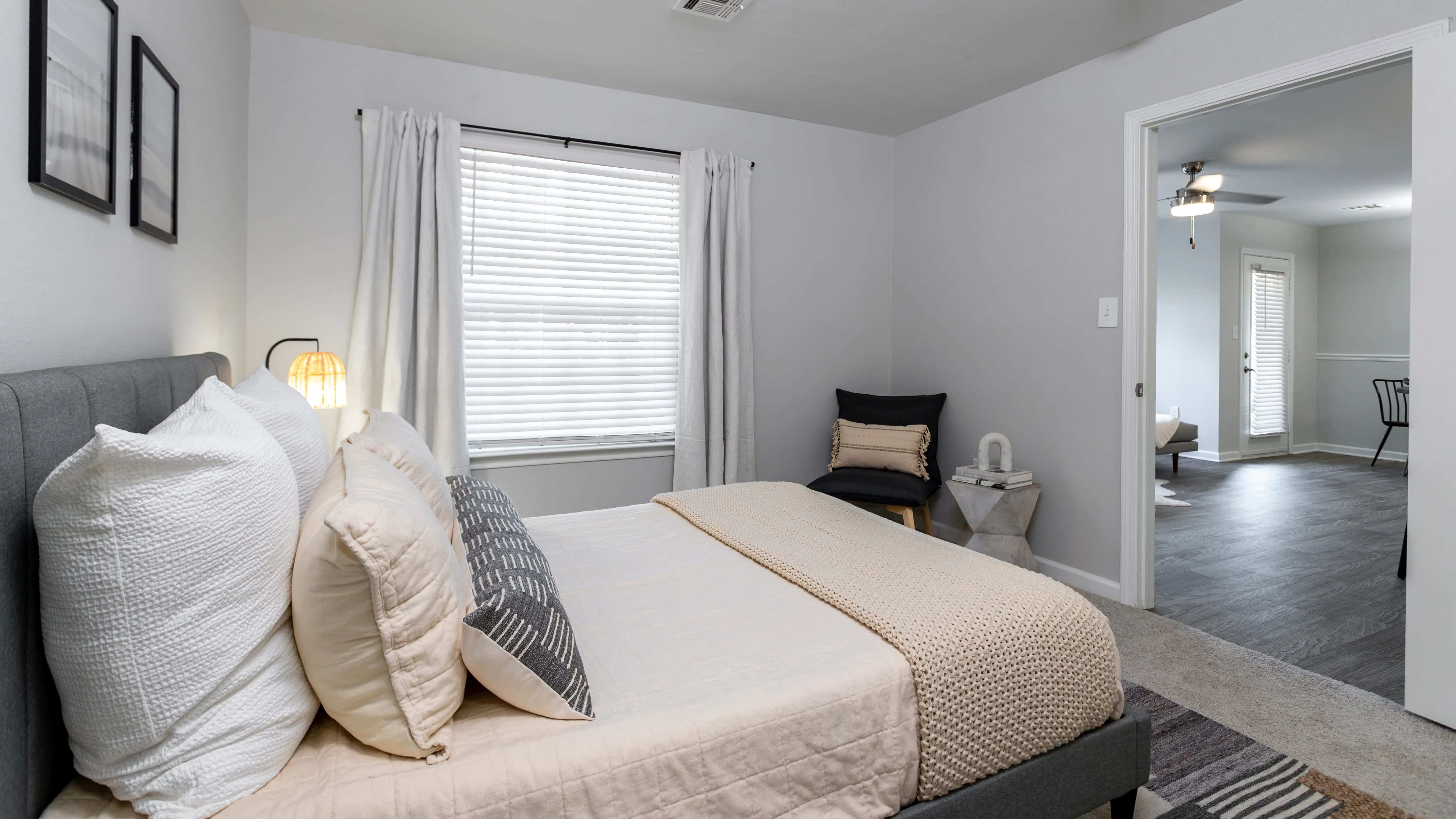 Our spacious bedrooms with natural lighting offer a restful retreat.