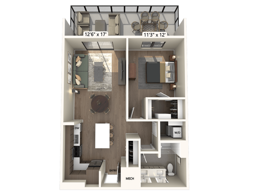 Upgrade Collection II | One-Bedroom, One-Bath (775 sq ft) A7