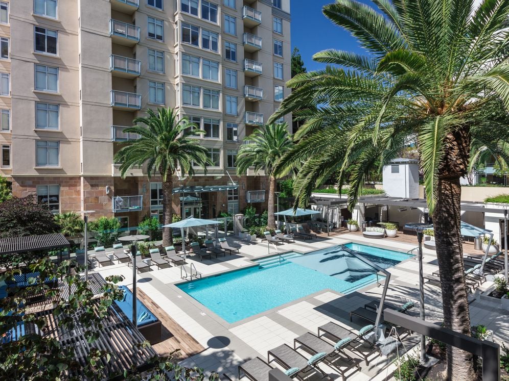 Swimming Pool and Sundeck with Cabanas
