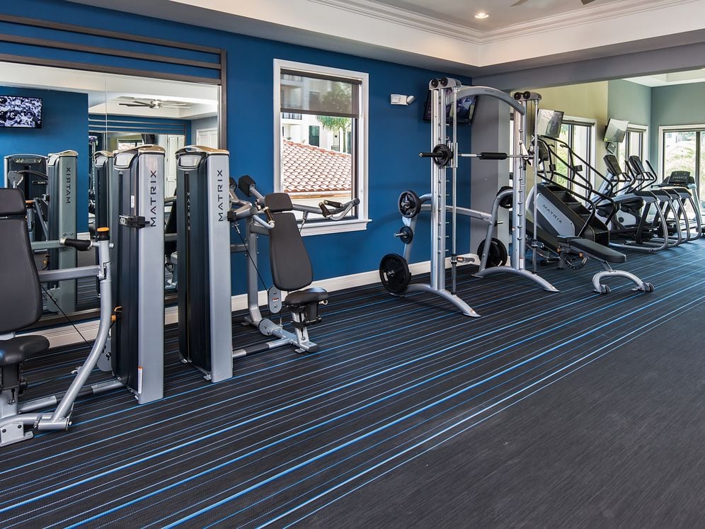 Fitness center with cardio and strength equipment
