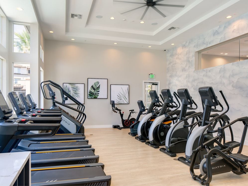 Fitness center with cardio and strength equipment