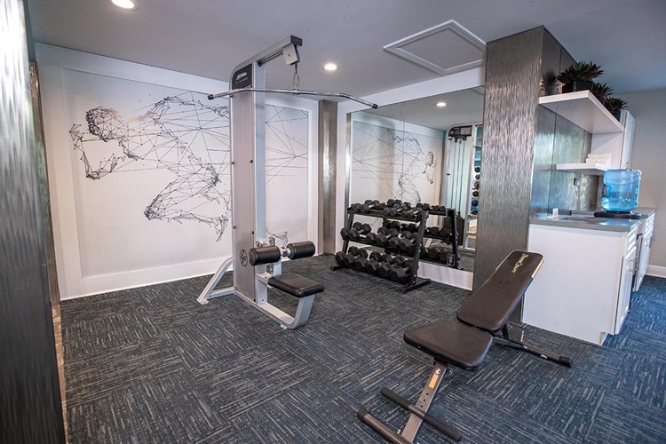 Our fitness center also features plenty of weight training equipment.