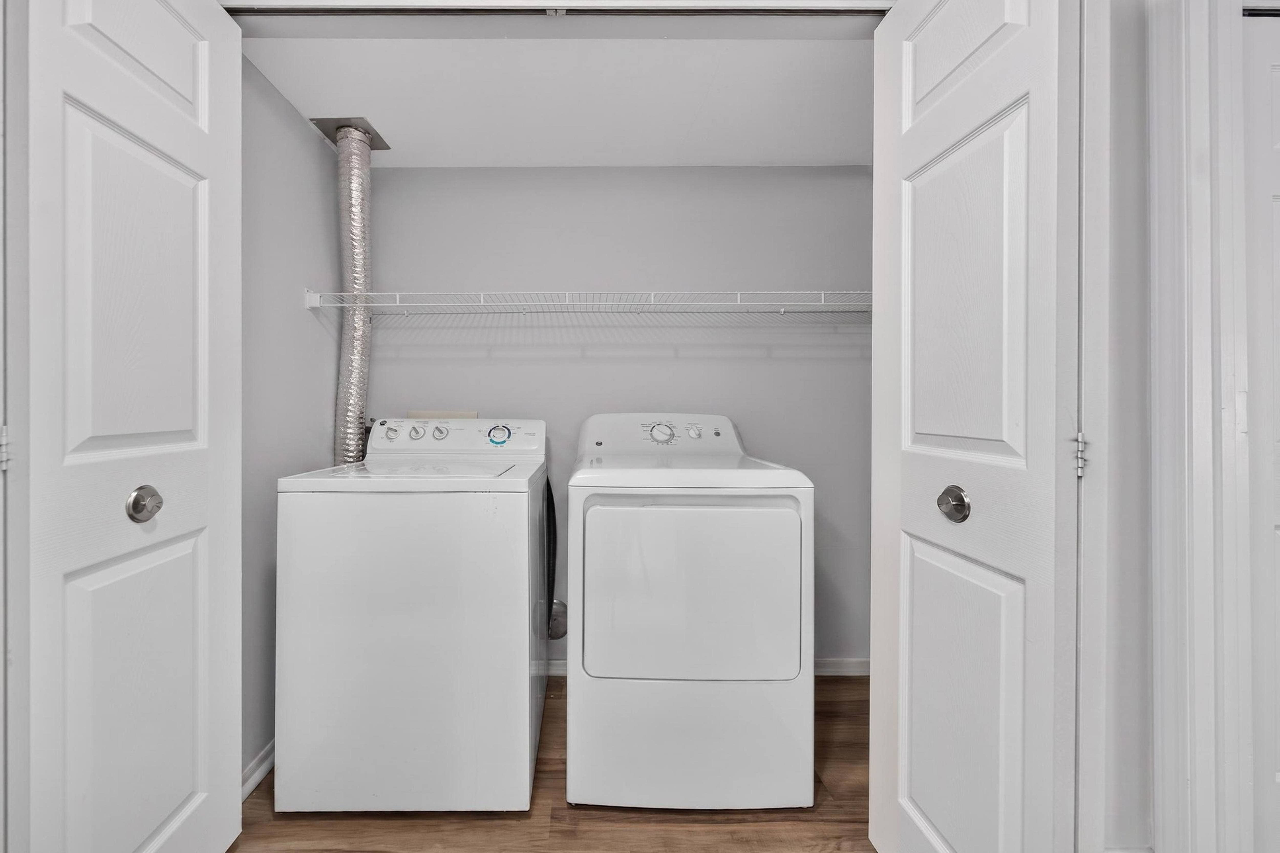 In-unit Washer and Dryer at Lakeside Village Apartments in Clinton Township, MI.