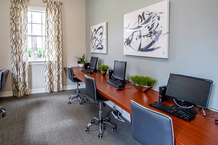 Productivity redefined at Eagle's Pointe's resident business hub. Unleash your potential in a focused, serene space designed to enhance your focus and comfort.