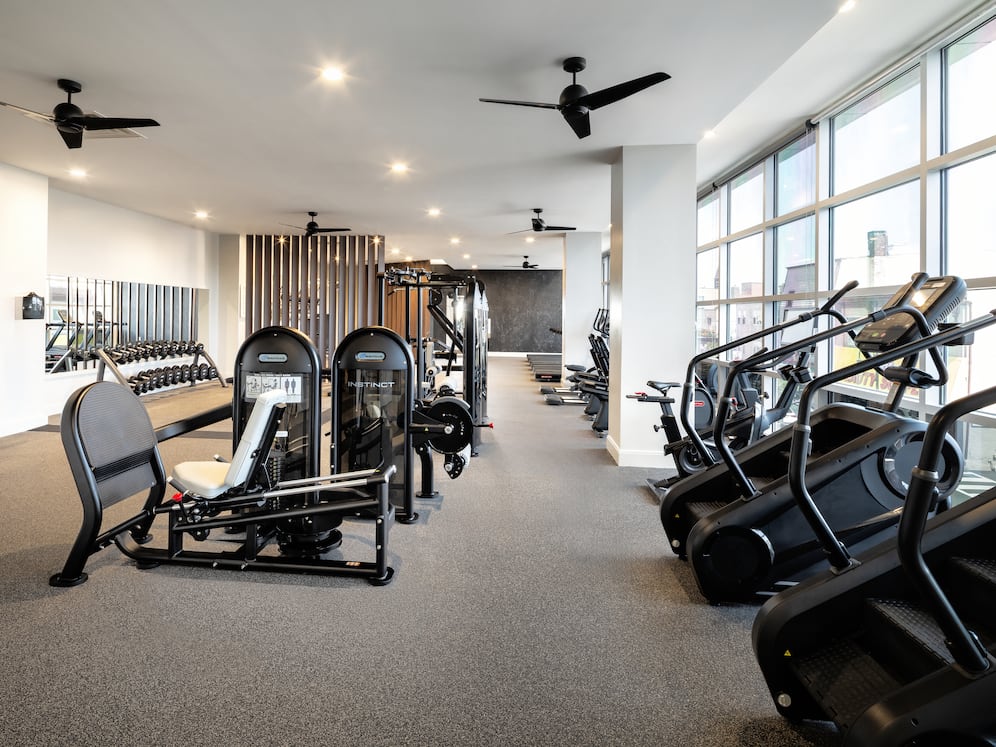 Fitness center with strength and cardio equipment