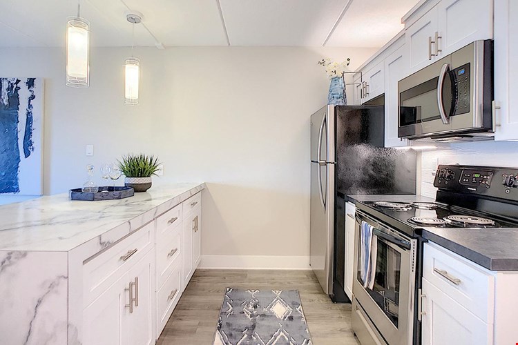 Our floor plans feature galley style kitchens