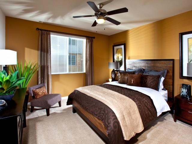 Master suites also have lighted ceiling fans to help keep your bedroom cool