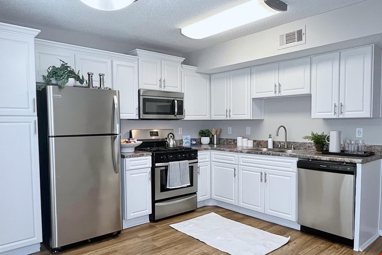 Big, bright, and newly remodeled, eat-in kitchens... perfect for entertaining.