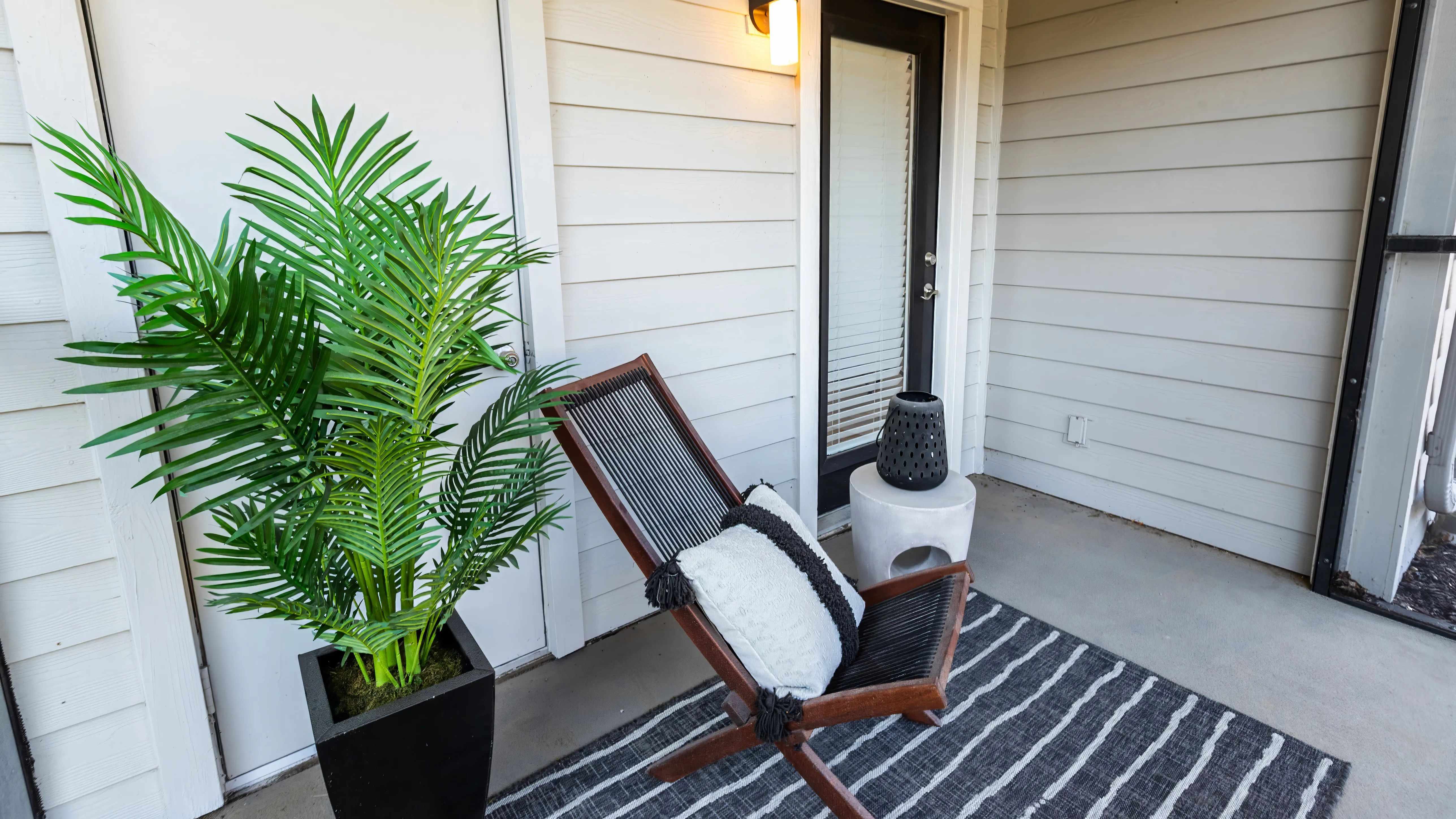 Enjoy some fresh air from your very own private patio, a perfect place to enjoy your morning coffee or wind down in the evening.