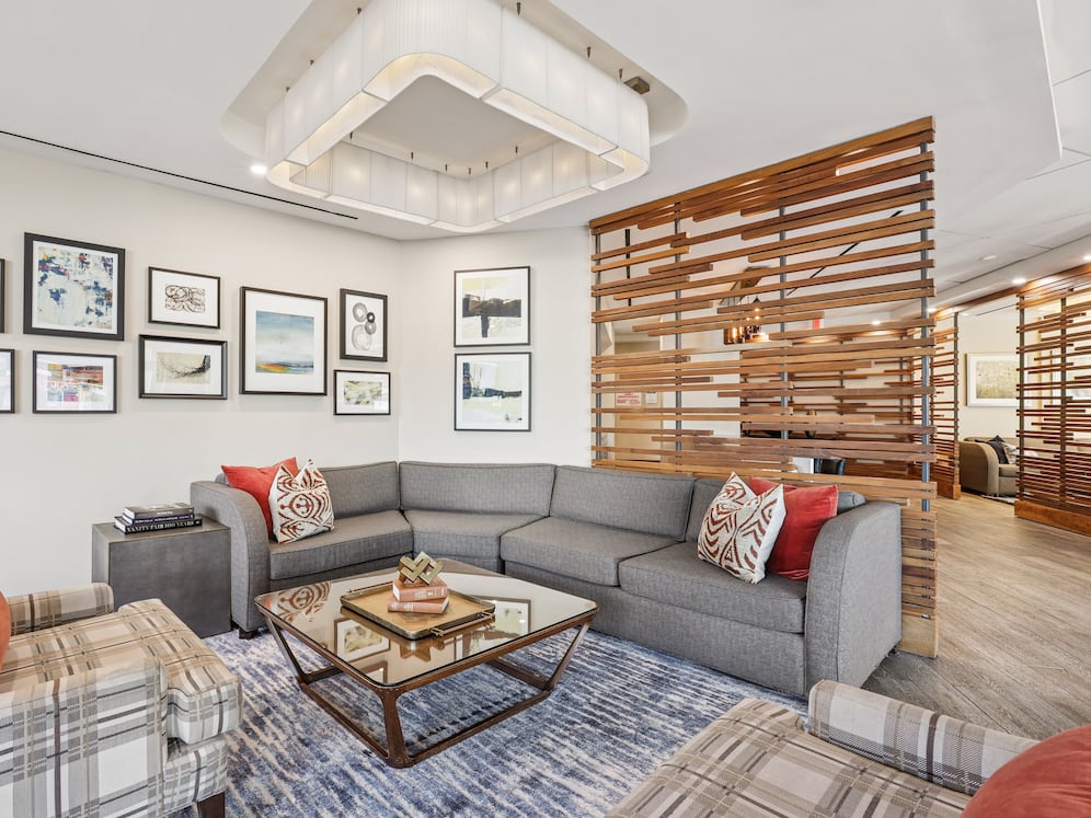 Resident lounge with seating area