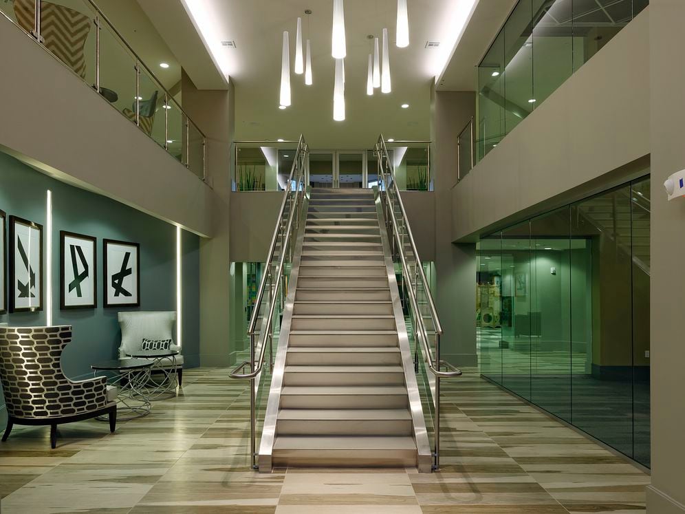 Lobby with staircase