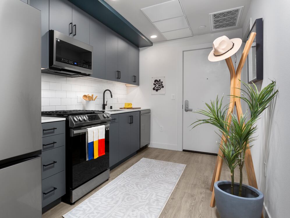 Finish Package II Kitchen with stainless steel appliances and hard-surface flooring