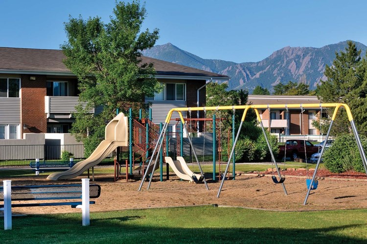 Children can play close-by on our community playground