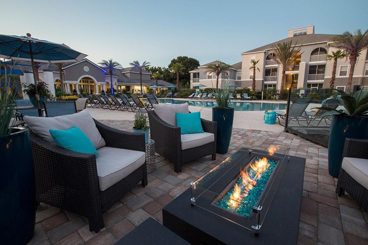 Our fire pit is a great place to wind down after a long week.