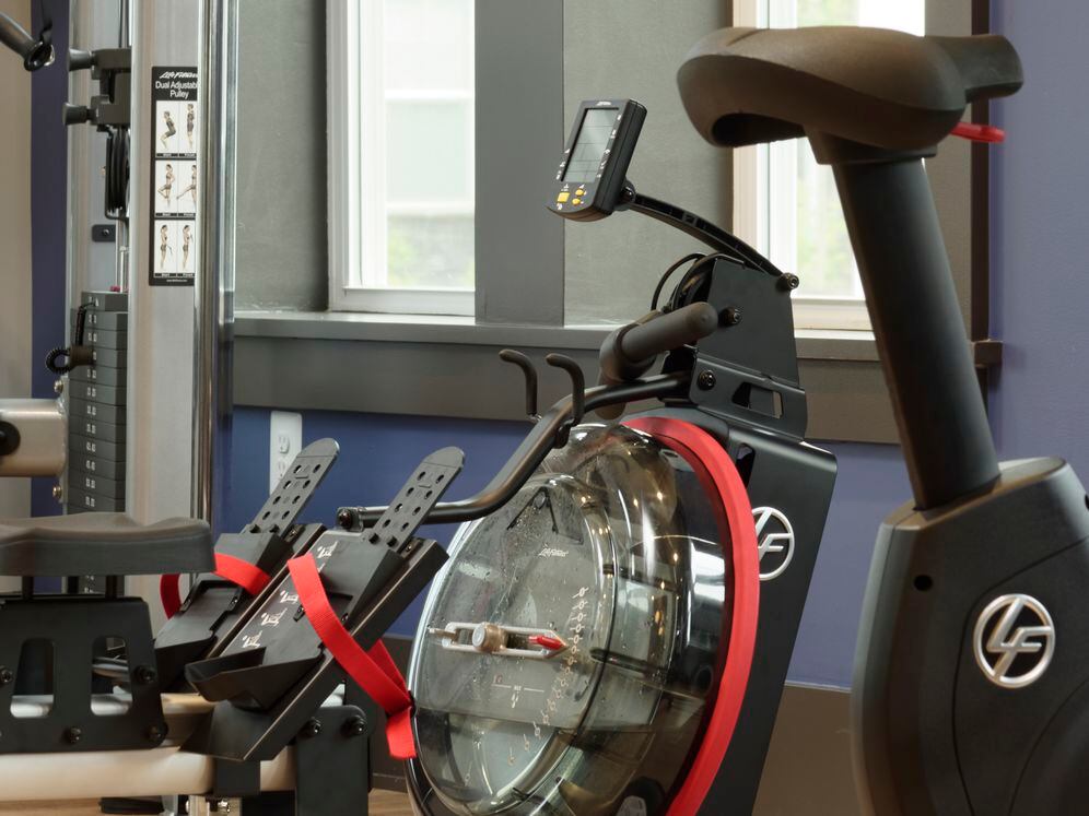 Fitness center strength equipment