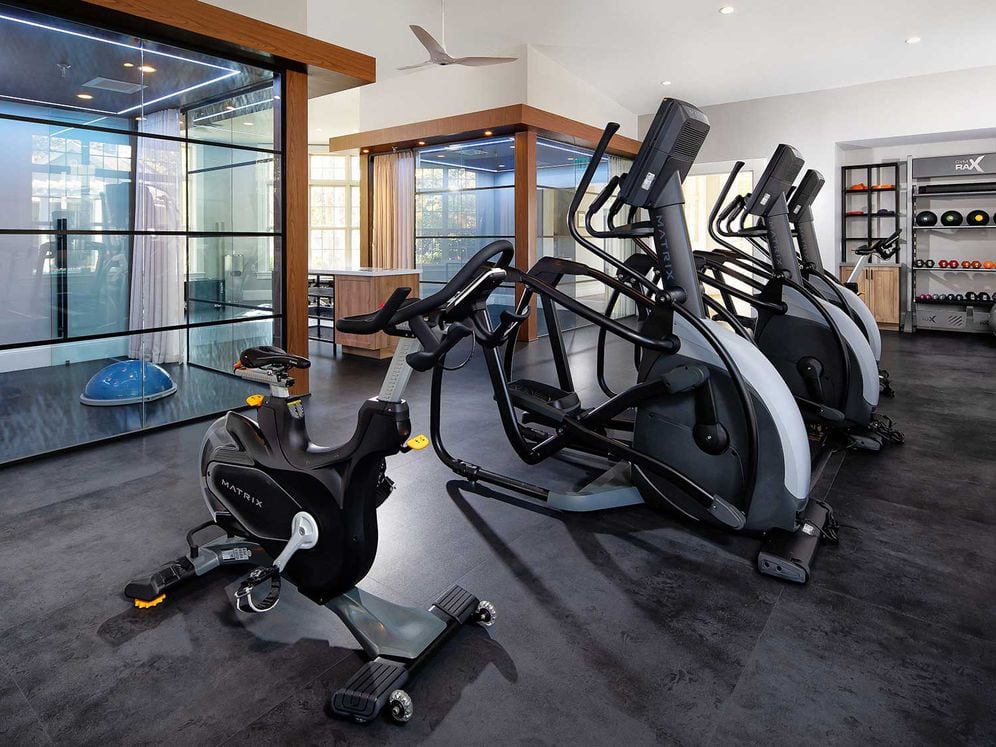 State-of-the-art fitness center cardio equipment