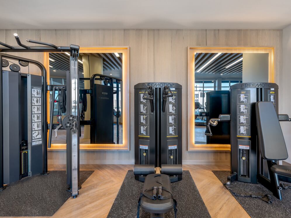 State-of-the-art fitness center with strength equipment