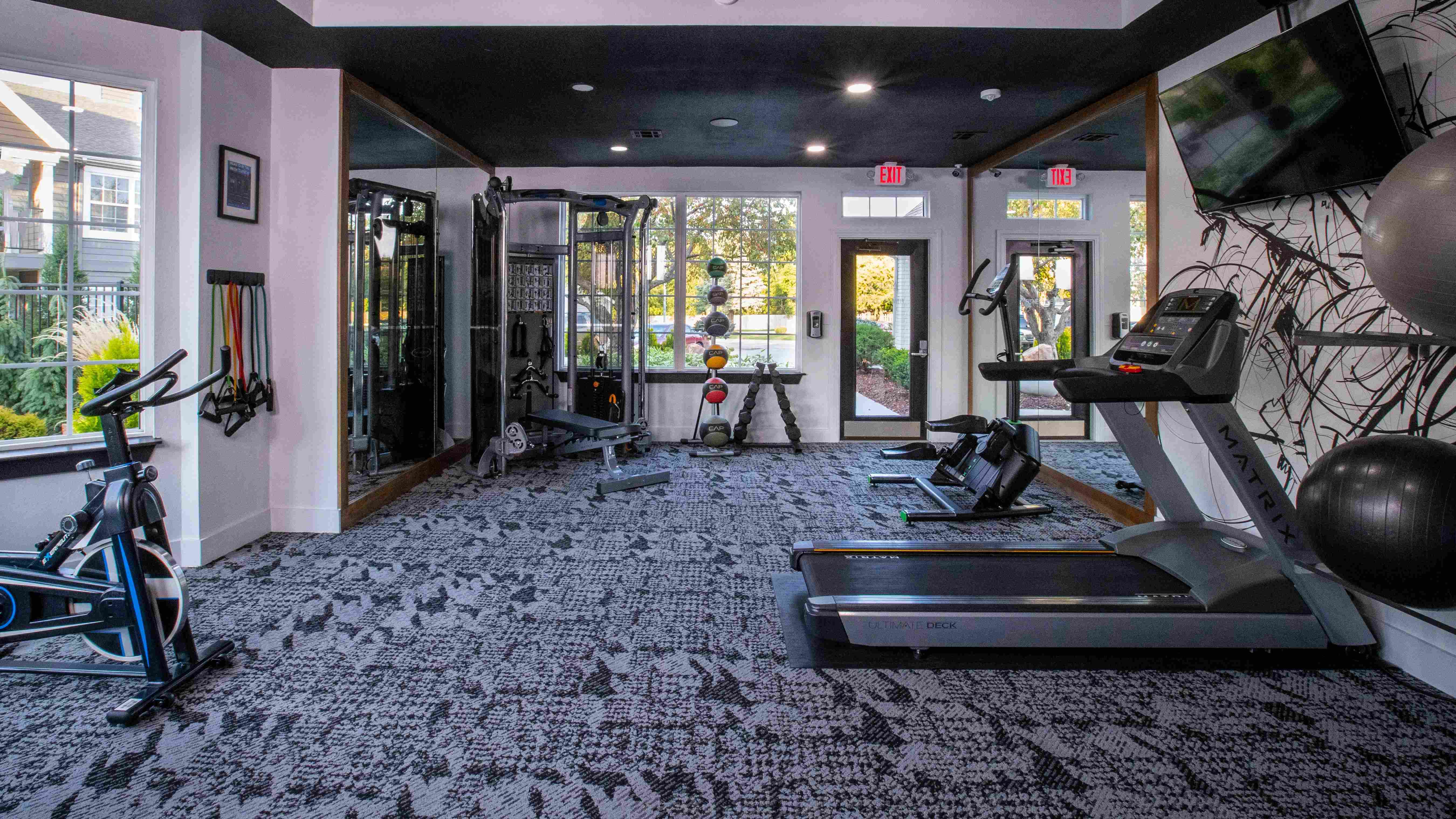 Embrace fitness 24/7 in our on-site gym.