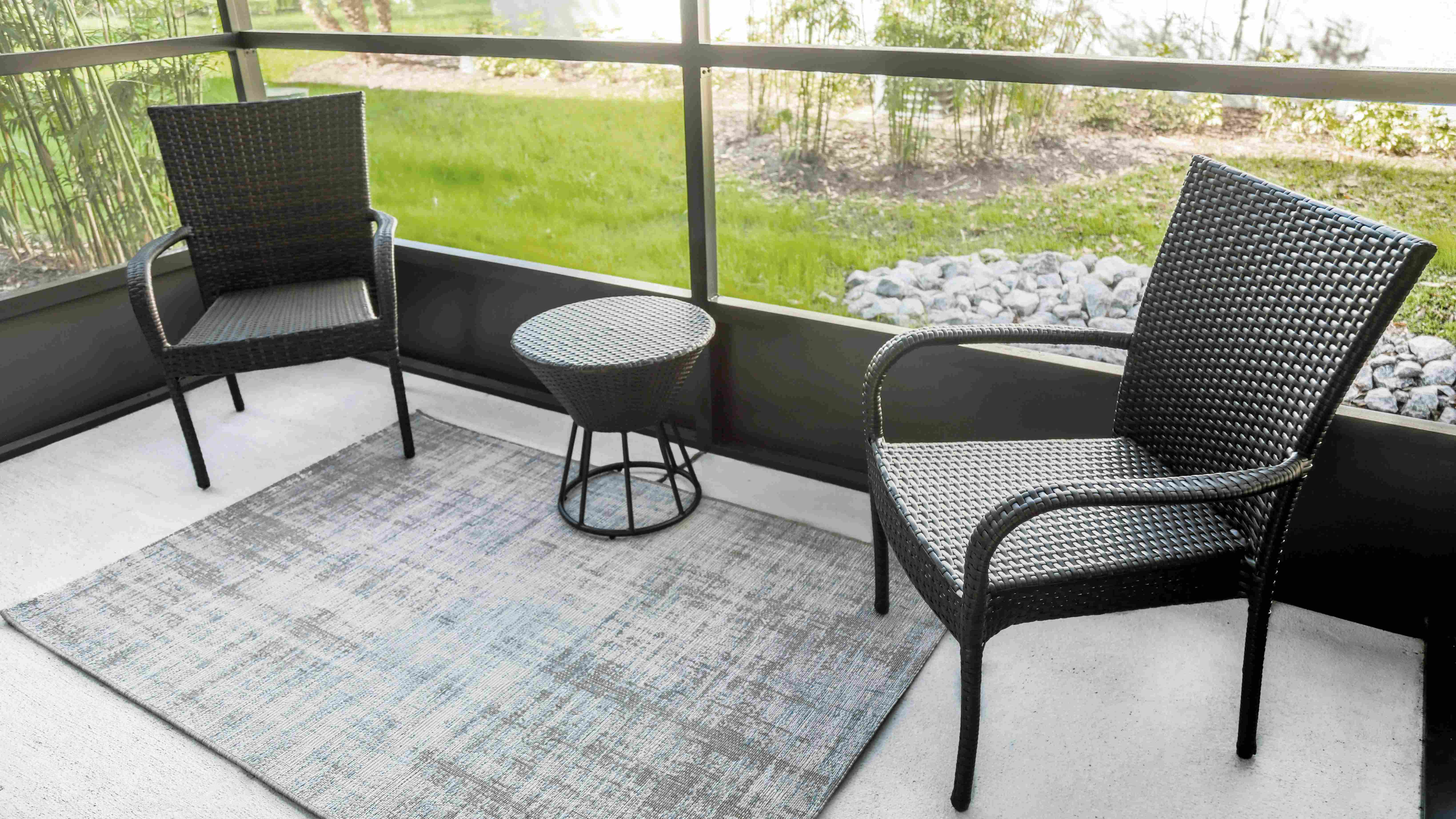 Screened-in patio for enjoying the outdoor air – an extension of your home.  