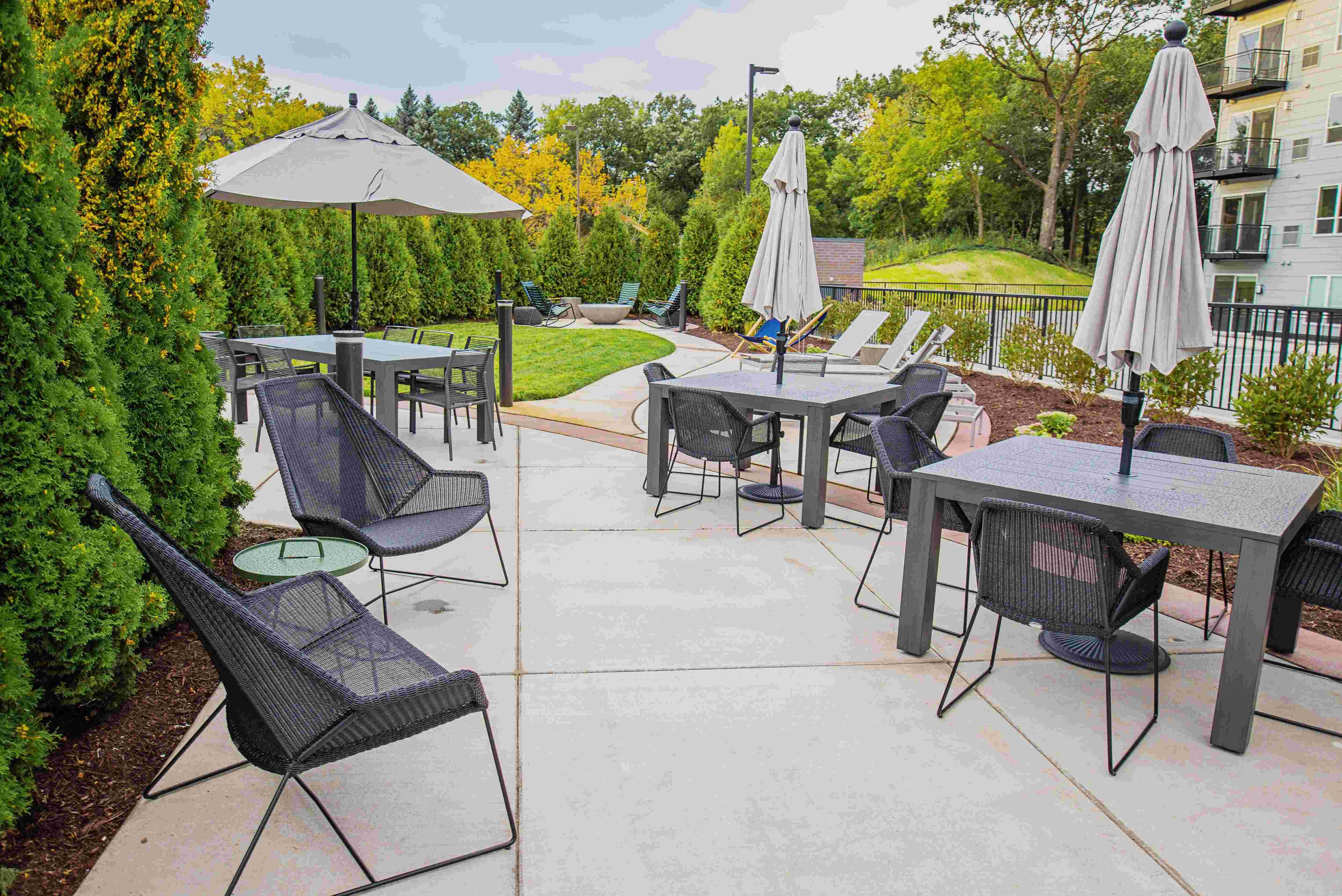 Private Patio - Seating & Fireplace