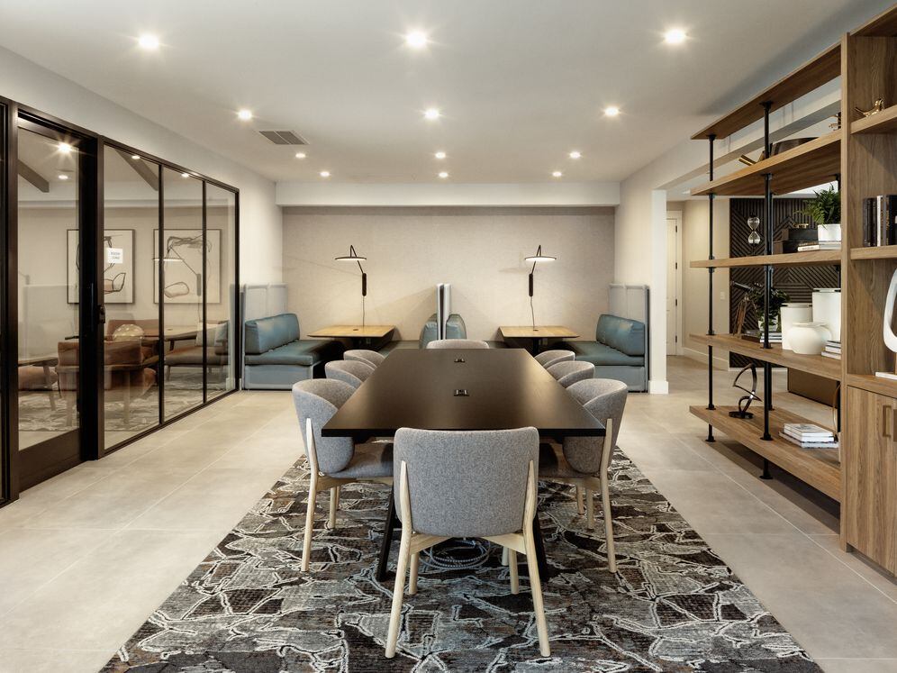 Lobby with co-working spaces