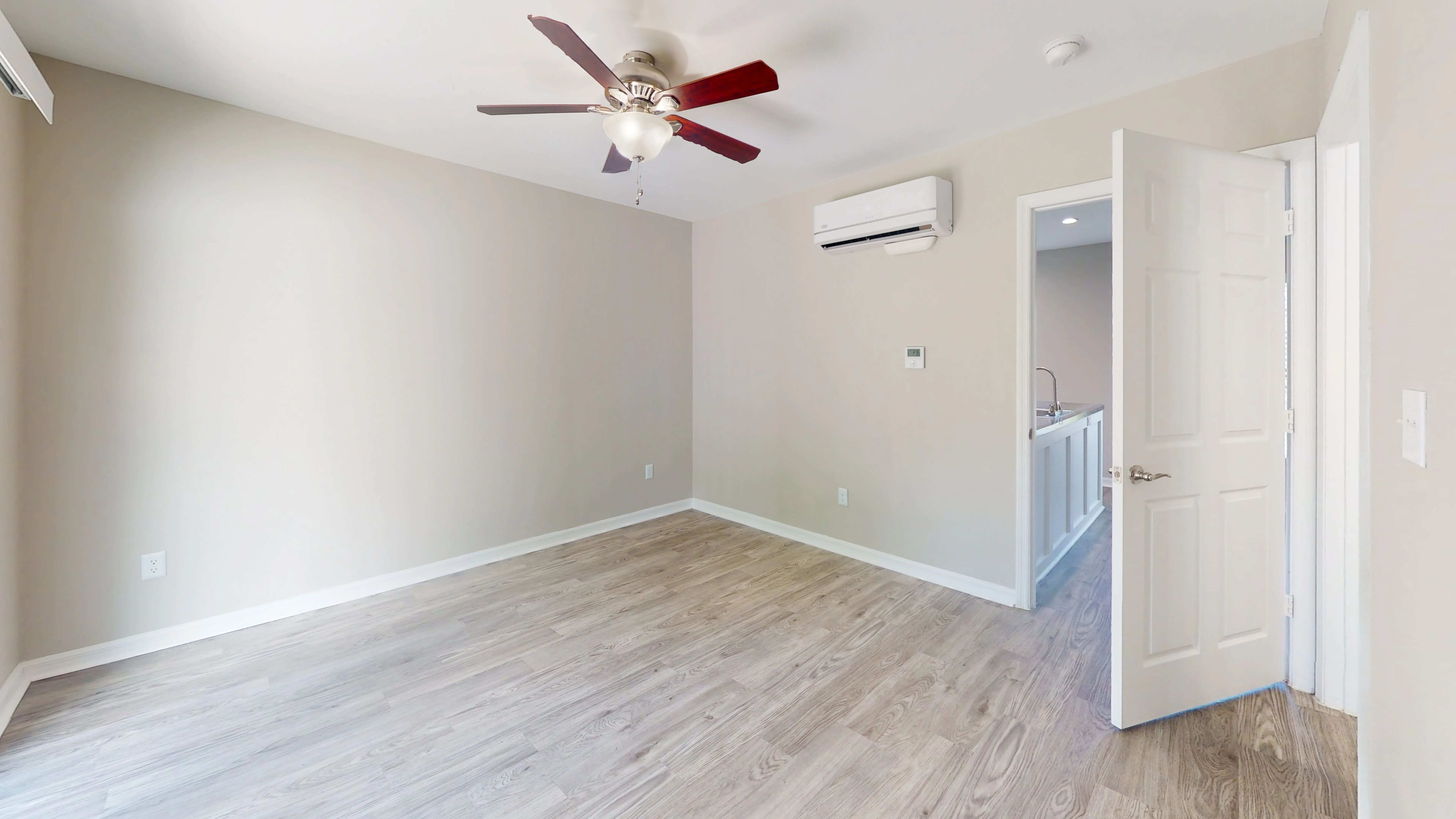 Enjoy sleek wood-style floors and the convenience and soothing comforts of lighted ceiling fans in every bedroom. 