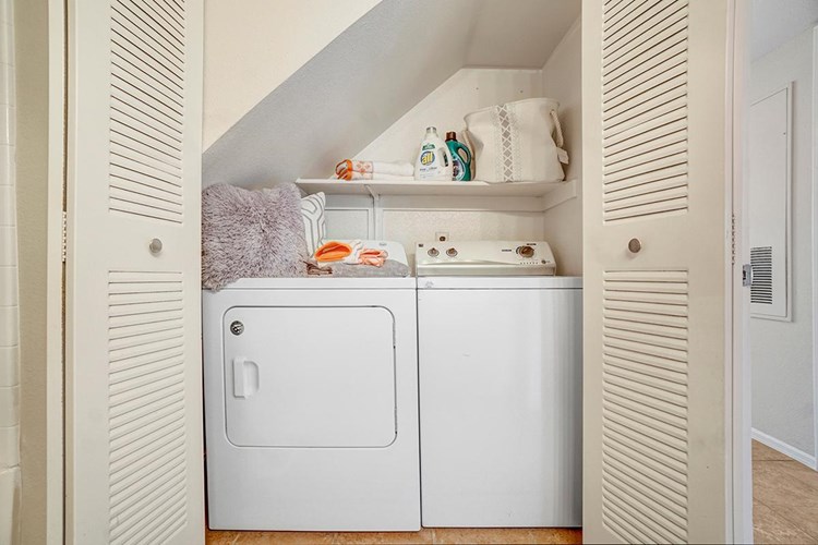 All apartment homes come with a full size washer and dryer already in the apartment! 